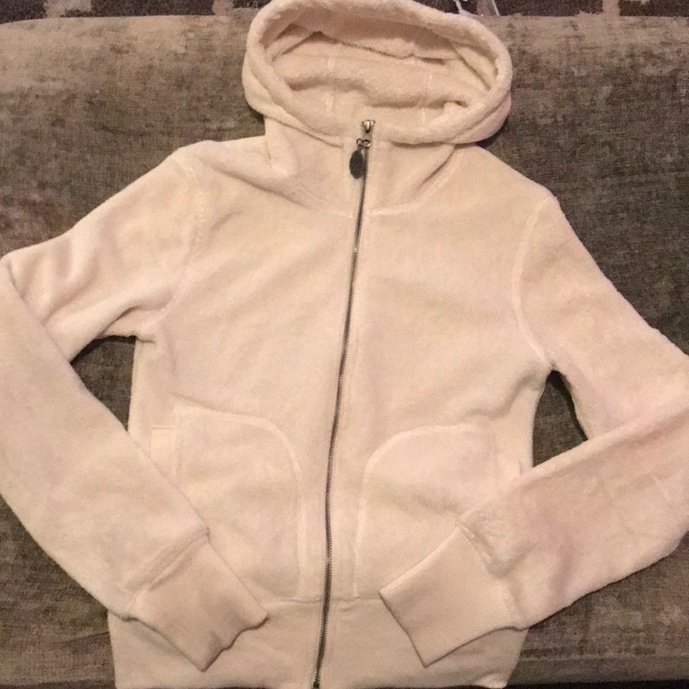 Fuzzy cream jacket